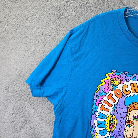 Andrew Santino Tito Cheeto Tour Shirt L Blue Merch Whiskey Ginger Bad Friends - Picture 5 of 9